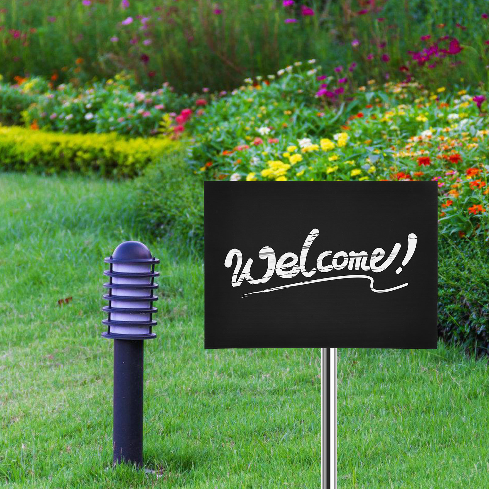 Yard Sign Blank - 2Pcs Professional Black Blank Outdoor Signs