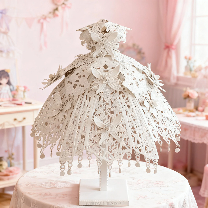 Puzzle Blank White - 3D Metal Puzzle Beautiful White Lolita
