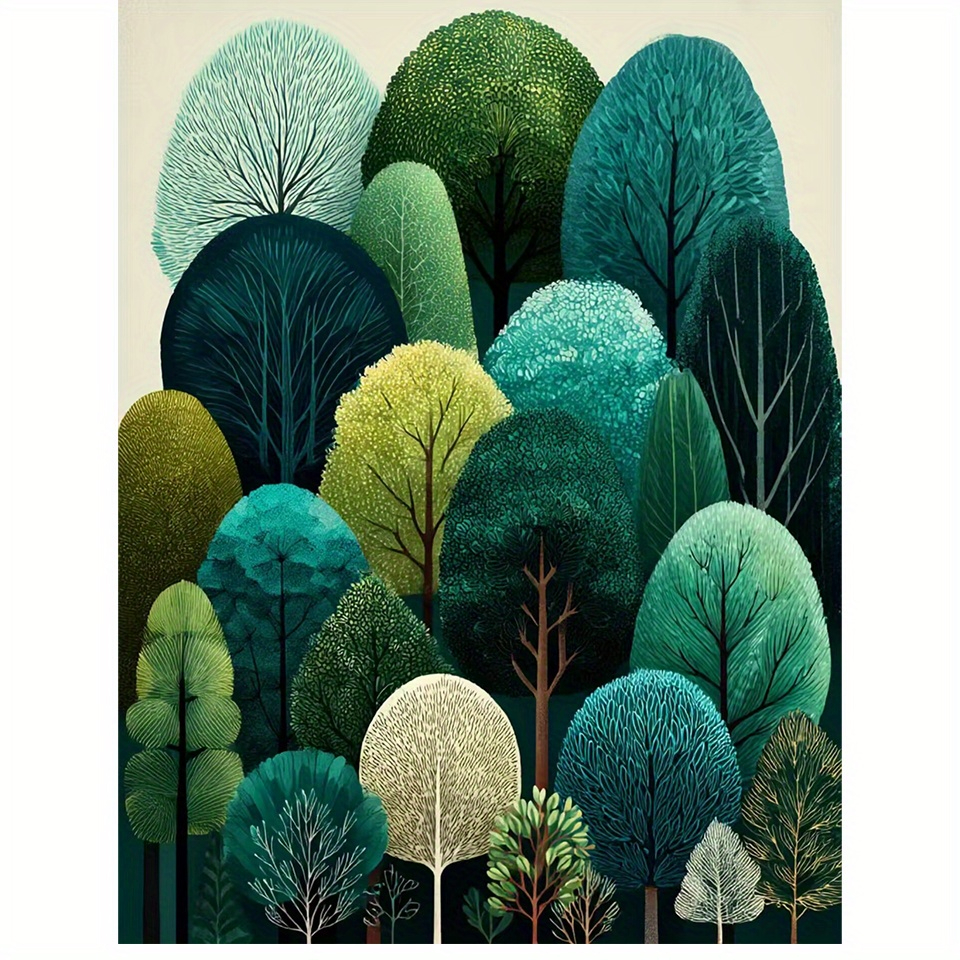 Puzzle Blank White - Dense Green Vegetation 500/1000/1200/2000 PCS Jigsaw