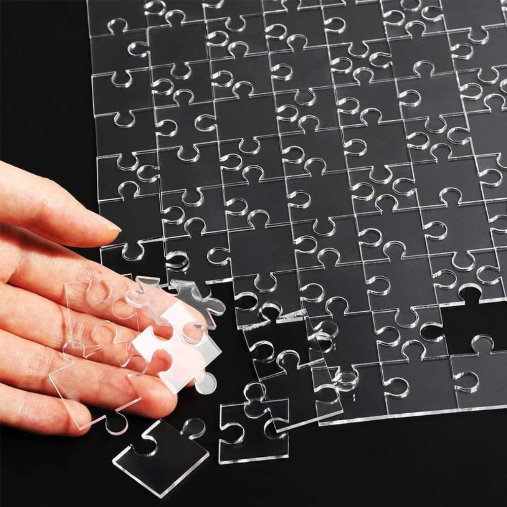 Puzzle Blank White - 49/121/200/300Pcs Impossible Clear Blank Puzzle Funny