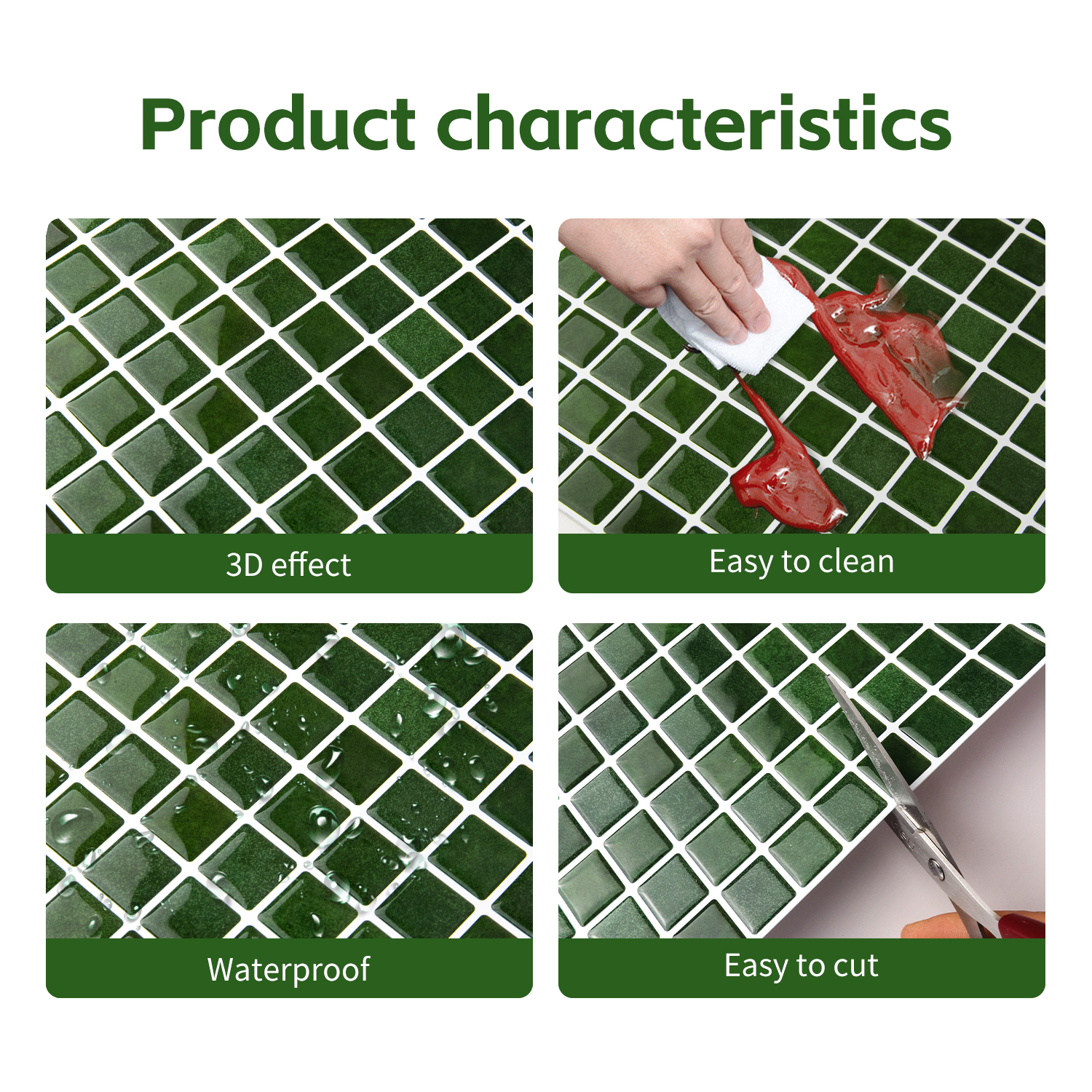 20pcs 3D Mosaic Style Wall Sti - Ceramic Tile Blank 리뷰 및 가격
