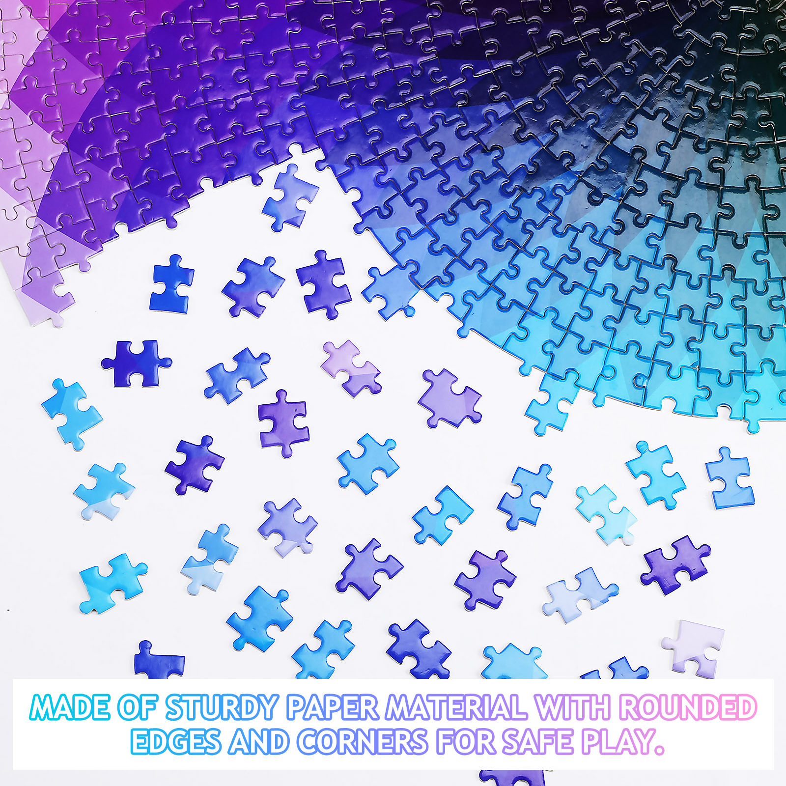 1000 Piece Rainbow Gradient Ji - Puzzle Blank White 리뷰 및 가격