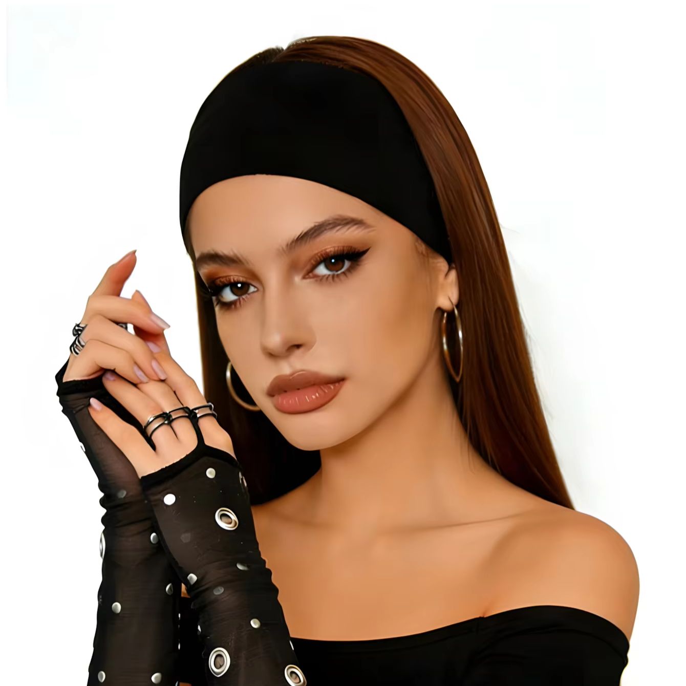 1pc Black and White Triangle H - Bandana Blank White 리뷰 및 가격
