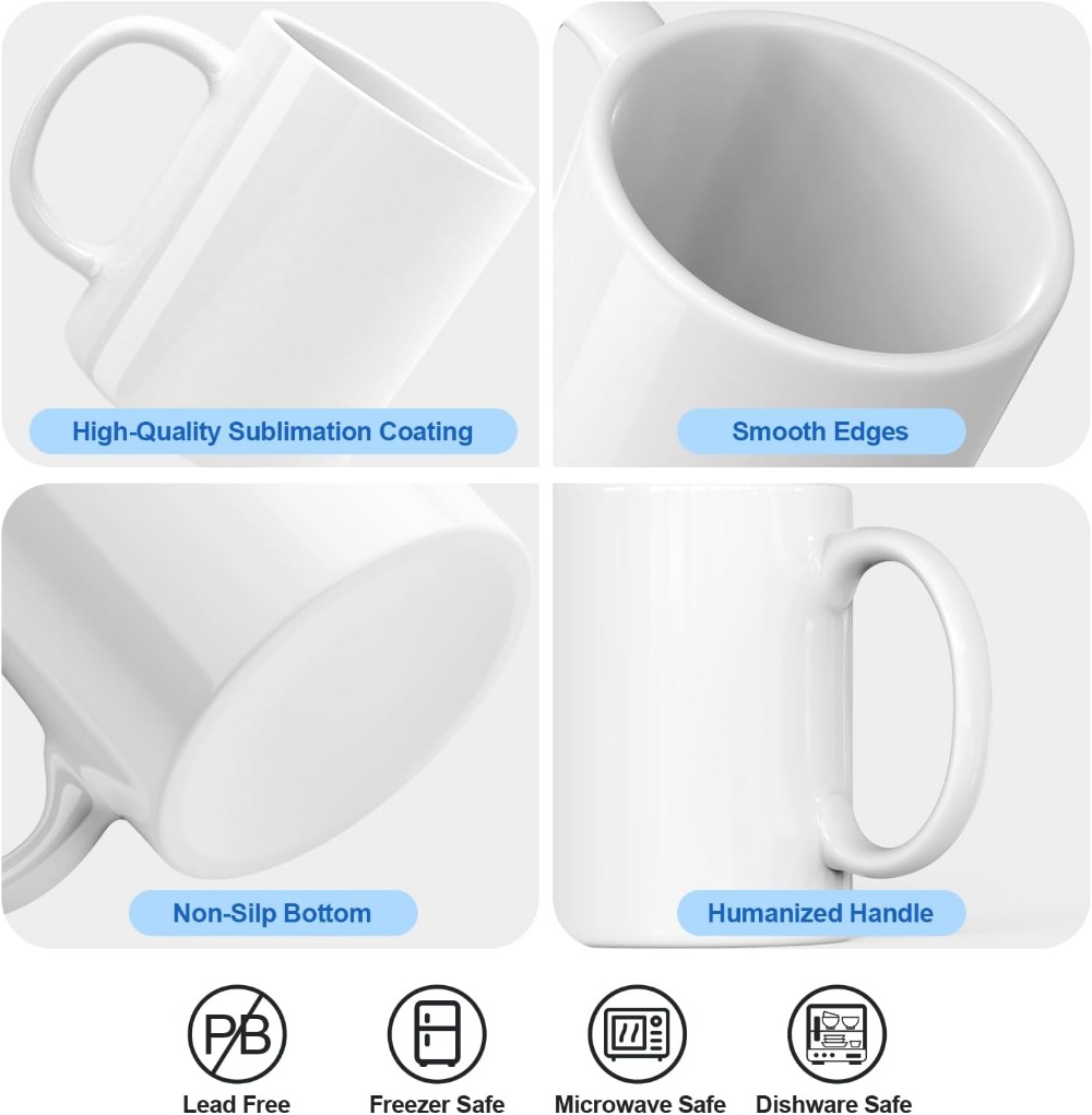 11 oz White Ceramic Sublimatio - Sublimation Mug White 리뷰 및 가격