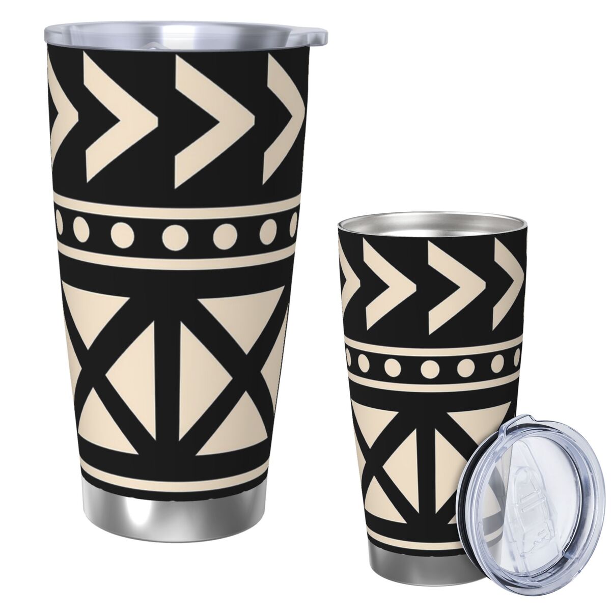 African Mud Cloth Black And Wh - Tumbler 20Oz White 리뷰 및 가격