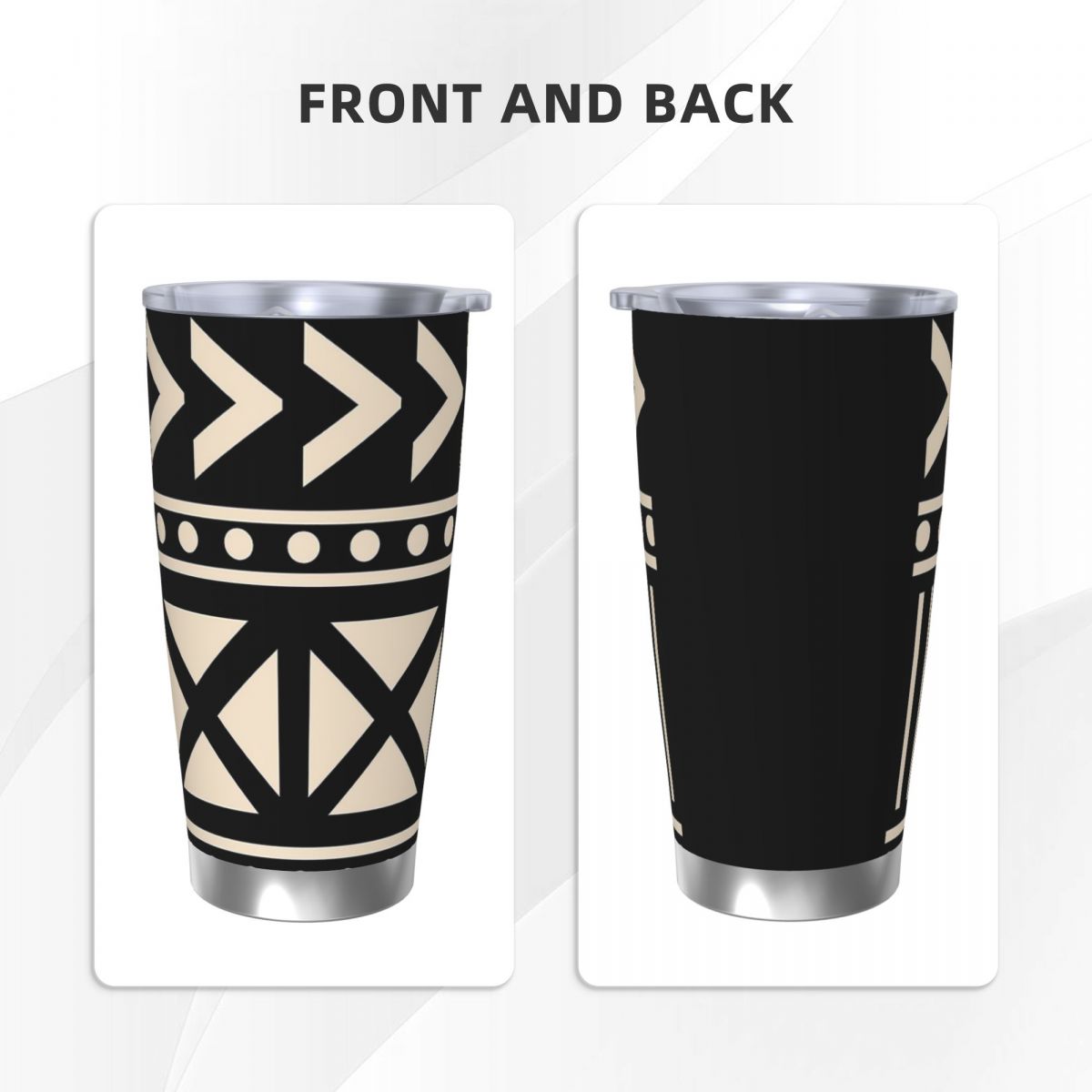 African Mud Cloth Black And Wh - Tumbler 20Oz White 리뷰 및 가격