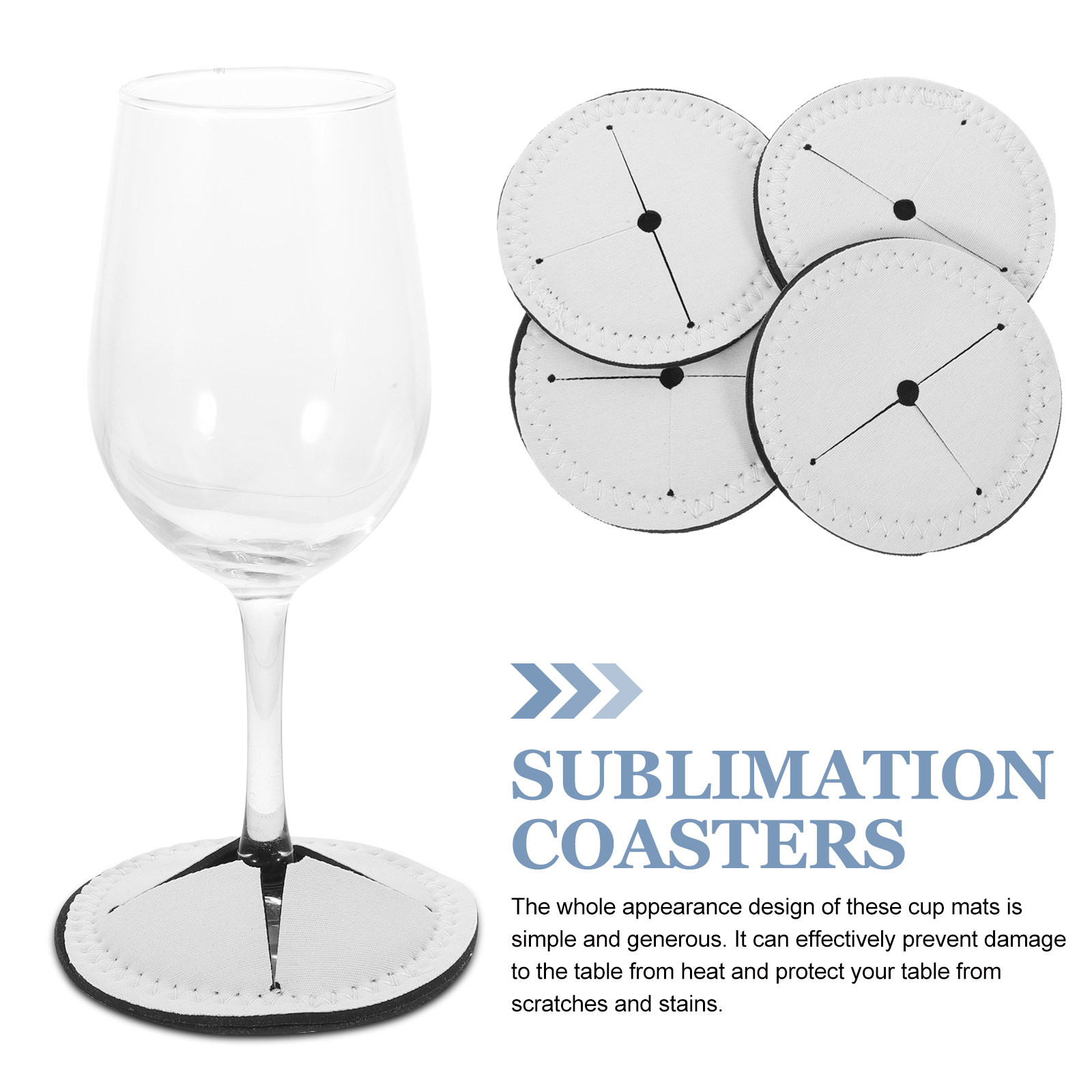 4Pcs Wine Cup Coasters Blank S - Coaster Sublimation Blank 리뷰 및 가격