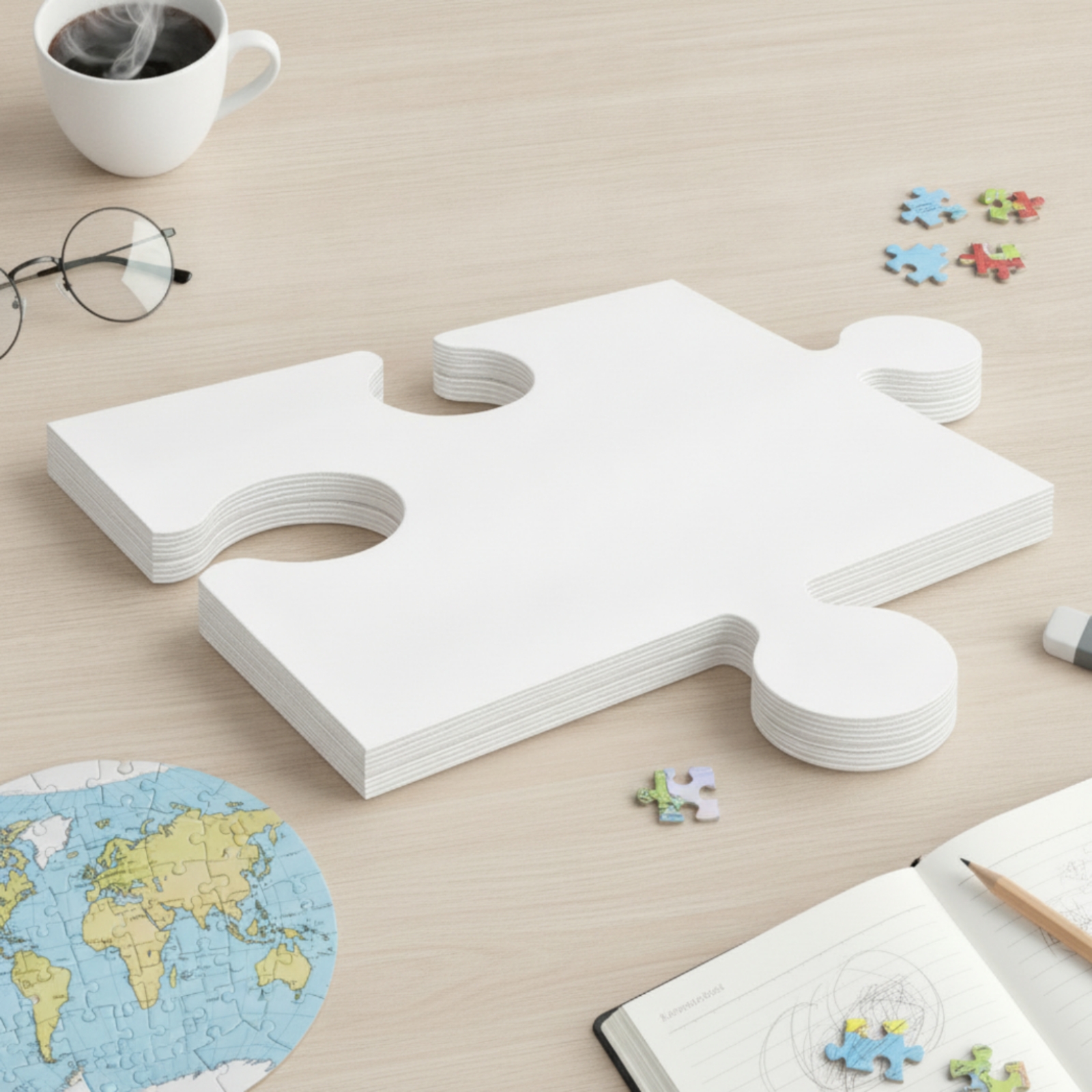 24 Pieces Blank Cardboard Puzz - Puzzle Blank White 리뷰 및 가격