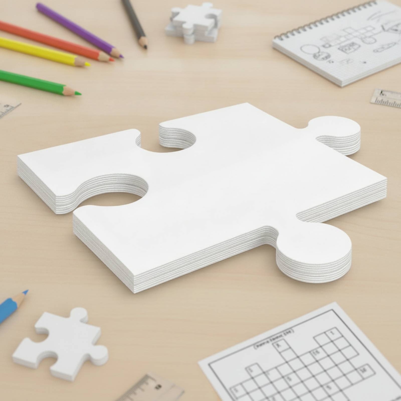 24 Pieces Blank Cardboard Puzz - Puzzle Blank White 리뷰 및 가격