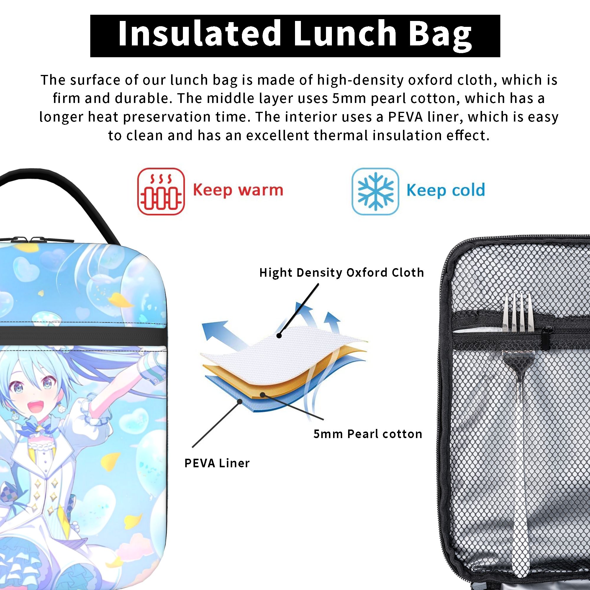 Hatsune Miku Trained Insulated - Tote Bag Sublimation 리뷰 및 가격