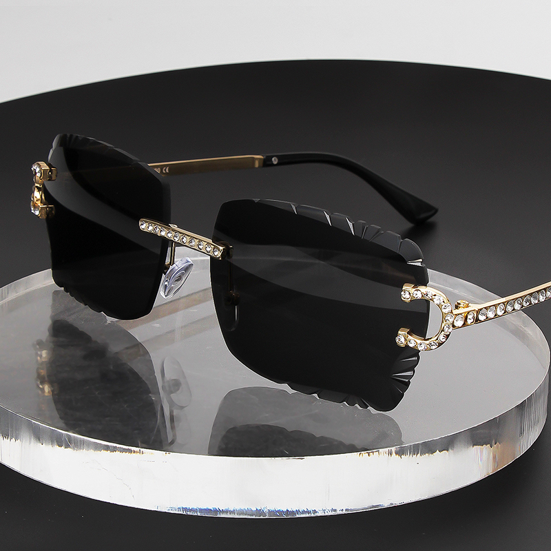 Fashion Rimless Square Sunglas - Metal Photo Panel 리뷰 및 가격