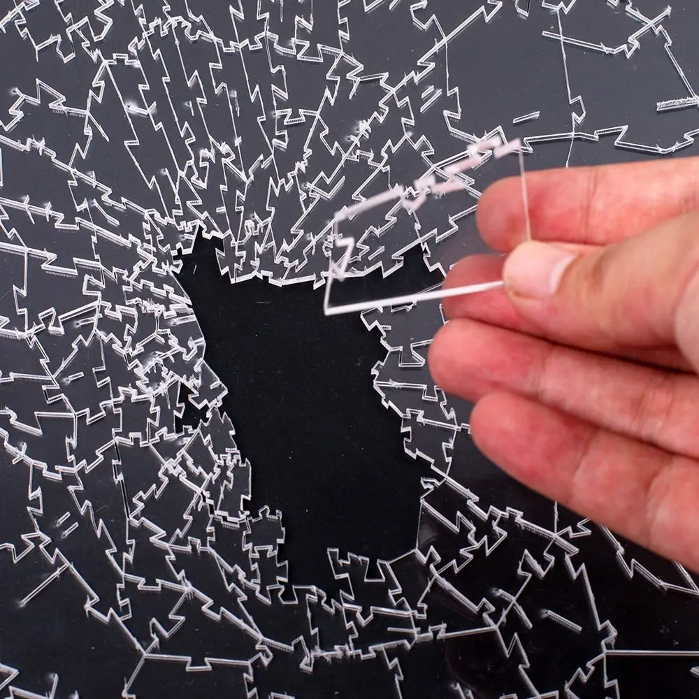 Acrylic Broken Glass Jigsaw Pu - Puzzle Blank White 리뷰 및 가격