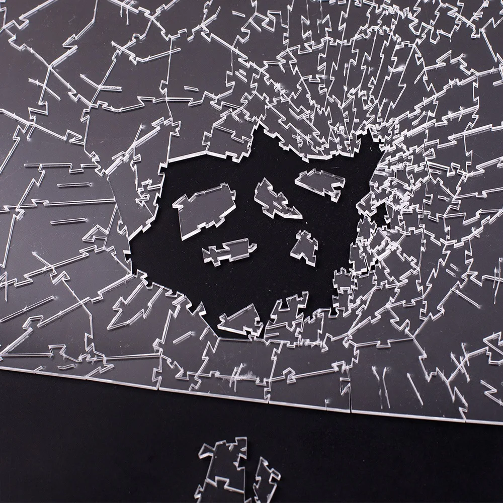 Acrylic Broken Glass Jigsaw Pu - Puzzle Blank White 리뷰 및 가격