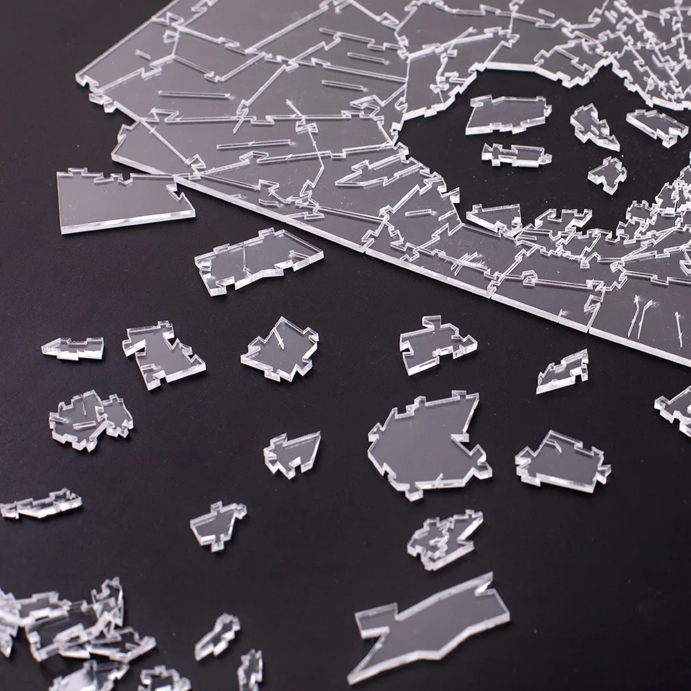 Acrylic Broken Glass Jigsaw Pu - Puzzle Blank White 리뷰 및 가격