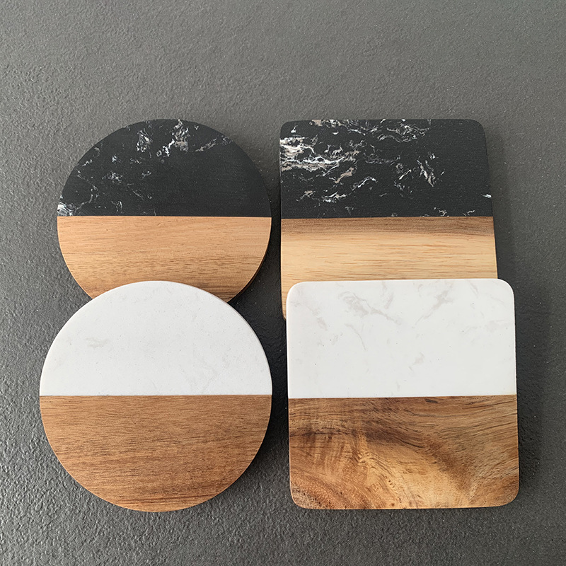 Marble Coaster Wood Stitching  - Coaster Sublimation Blank 리뷰 및 가격