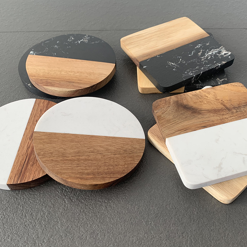 Marble Coaster Wood Stitching  - Coaster Sublimation Blank 리뷰 및 가격