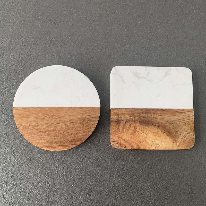 Marble Coaster Wood Stitching  - Coaster Sublimation Blank 리뷰 및 가격
