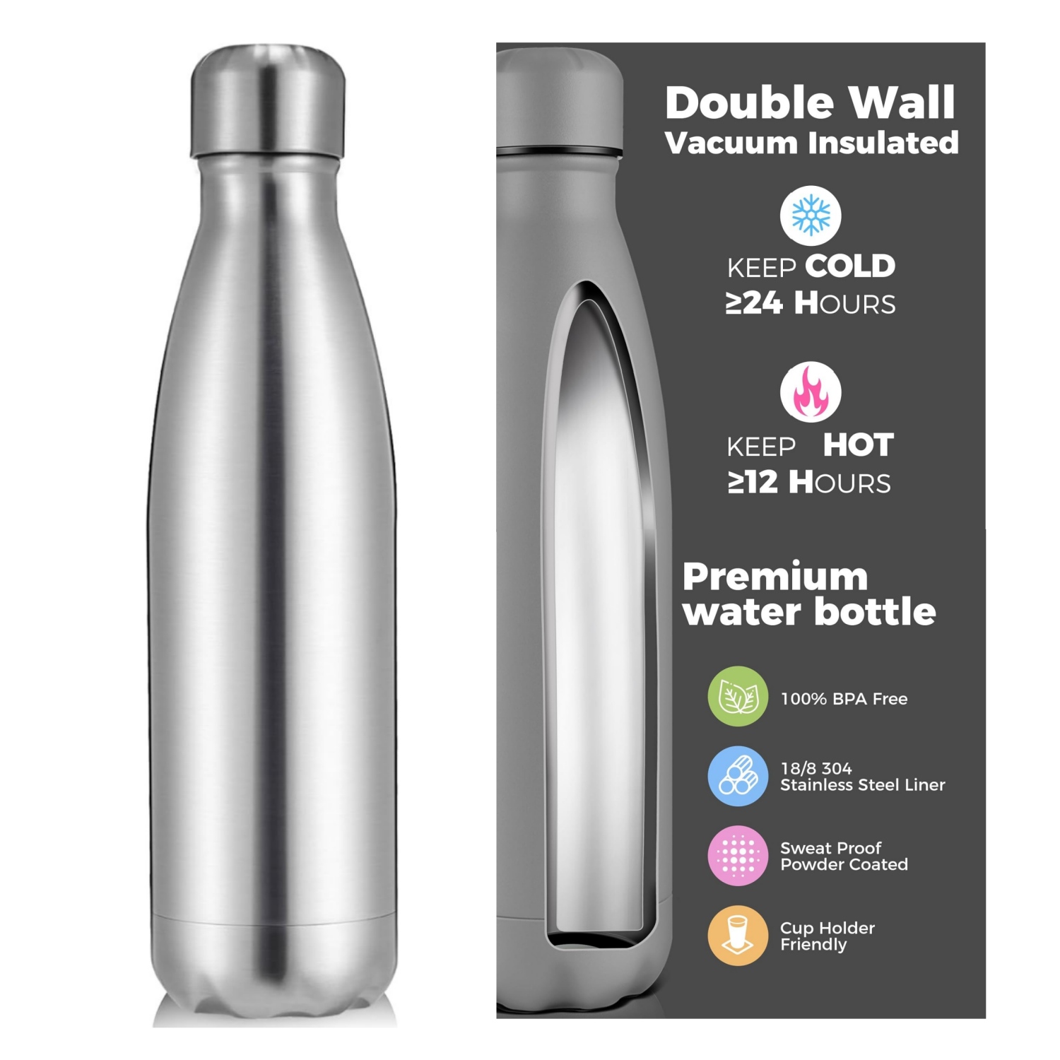 Outdoor Sport Double Wall Stai - Water Bottle Blank 리뷰 및 가격