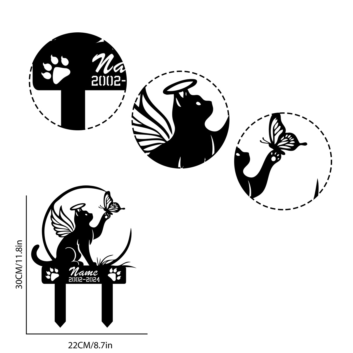 Cat Garden Stake - Metal Cat w - Yard Sign Blank 리뷰 및 가격