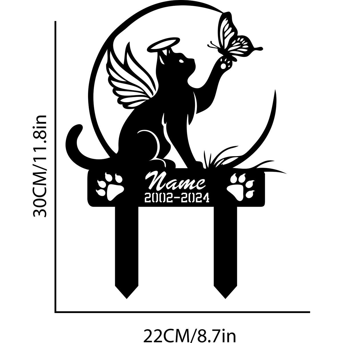 Cat Garden Stake - Metal Cat w - Yard Sign Blank 리뷰 및 가격